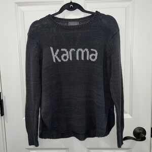 Wooden Ships‎ Loose Knit Karma Pullover Sweater Gray Size Small/Medium
